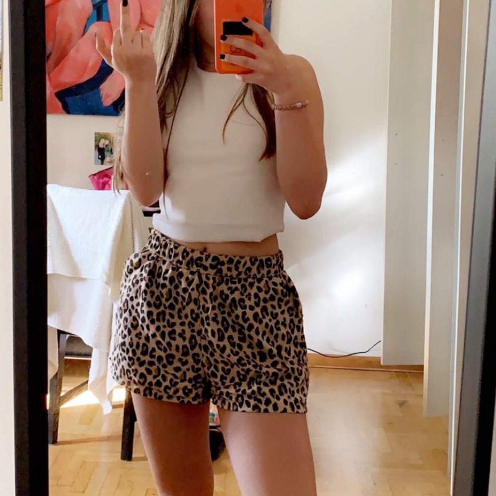 H&M Cheetah print shorts